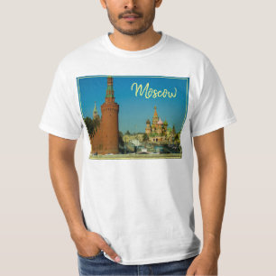 Chemise T-shirt Moscou ville Cathédrale Saint-Basi