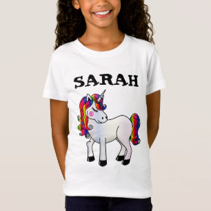 CHEMISE T-SHIRT PERSONNALISÉE LICORNE POUR FILLES