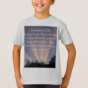 Chemise T-shirt pour enfants chrétiens, verset bib