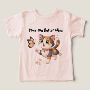 Chemise T-shirt pour enfants Paws and Flutter Vibe