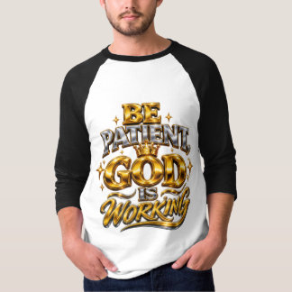 Chemise T-shirt pour homme Dieu est patient et tra
