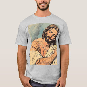 Chemise T-shirt pour homme Retro Jésus chrétien