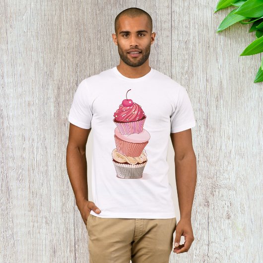 Chemise T-shirt pour hommes Cupcake Stack