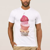 Chemise T-shirt pour hommes Cupcake Stack (Devant)