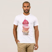 Chemise T-shirt pour hommes Cupcake Stack (Devant entier)