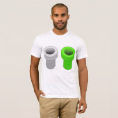 Chemise T-Shirt Pour Hommes Pipes Isométriques (Devant entier)