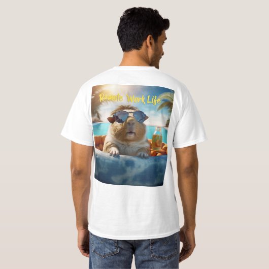 Chemise T-Shirt pour Humour de porc à distance (Dos entier)