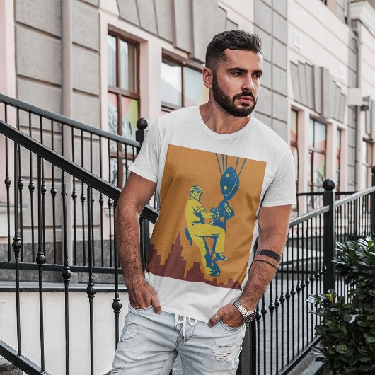 Chemise T-Shirt Pour Ouvrier De Construction Hissé