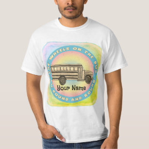Chemise T-Shirt Roues d'Autobus Scolaire