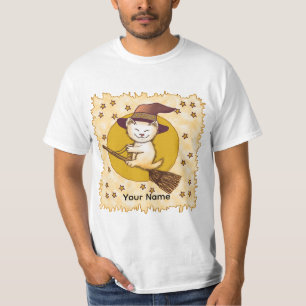 Chemise t-shirt sorcière chat noir