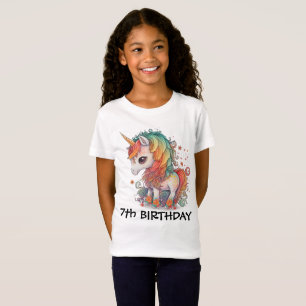 CHEMISE T-SHIRT UNICORN POUR ENFANTS DU 7E ANNIVER