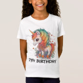 CHEMISE T-SHIRT UNICORN POUR ENFANTS DU 7E ANNIVER (Devant)