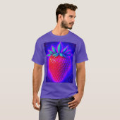 Chemise T-shirt unisexe adulte Neon Strawberry viv (Devant entier)
