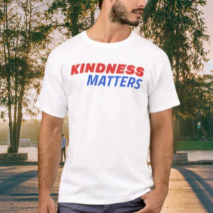 Chemise T-Shirt USA Kindness Matters - Rouge & Ble