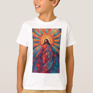 Chemise T-shirt vibrante Jésus ressuscité pour enf