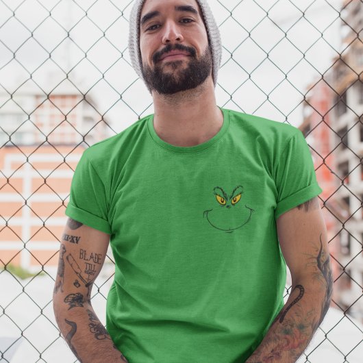 Chemise T-shirt visage du Grinch pour Noël