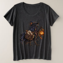 Chemise Taille Plus pour Femmes Crow Postman Hallo