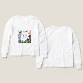 Chemise tee cadre de fête effrayante (Motif Recto et Verso)