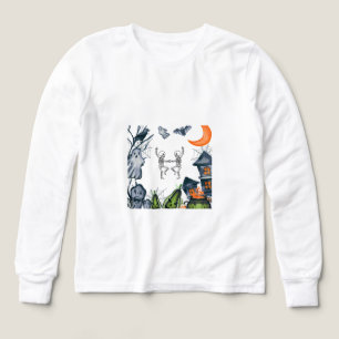 Chemise tee cadre de fête effrayante