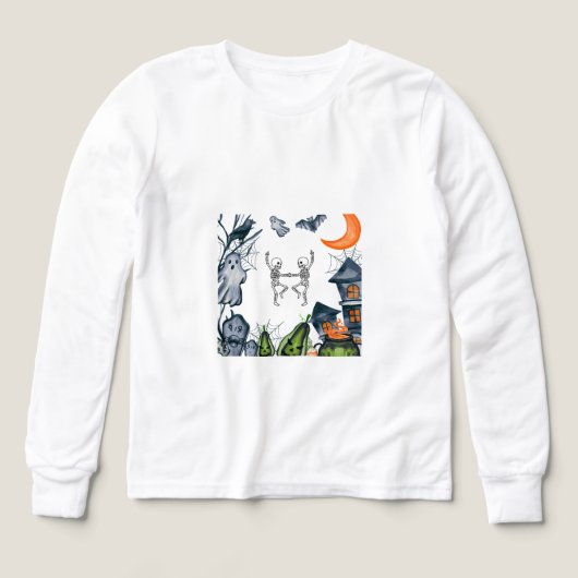 Chemise tee cadre de fête effrayante (Motif recto)