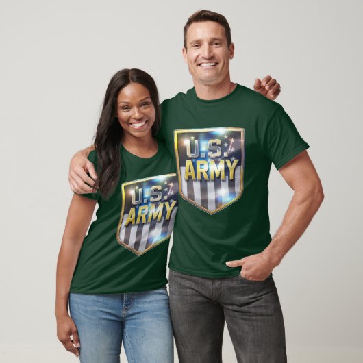 Chemise Tshirt Bouclier Drapeau de l'Armée (Unisexe)