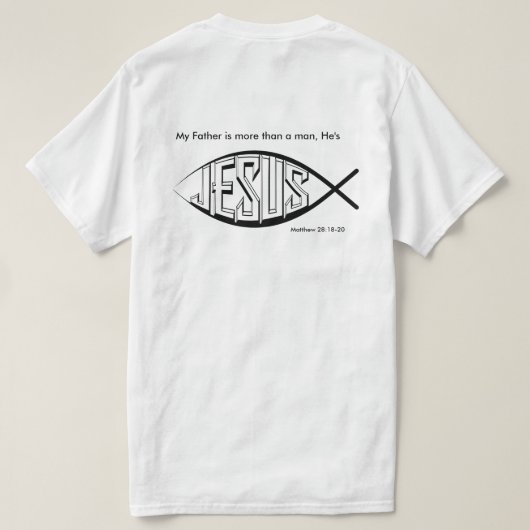 Chemise Tshirt Jésus chrétien (Design dos)