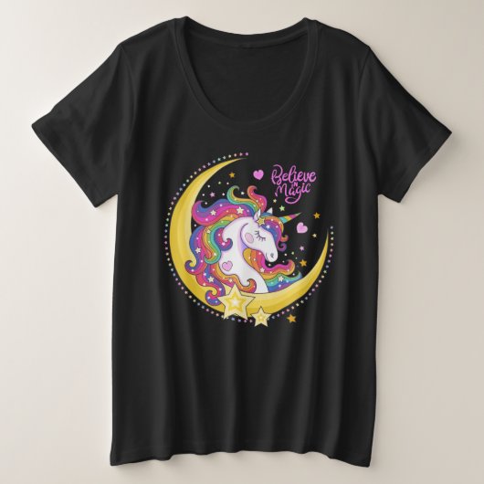 Chemise Unicorn Magic Plus Size (Design devant)