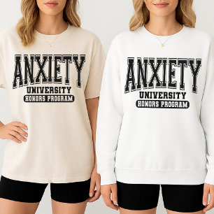 Chemise Université d'anxiété T-shirt Collège Santé
