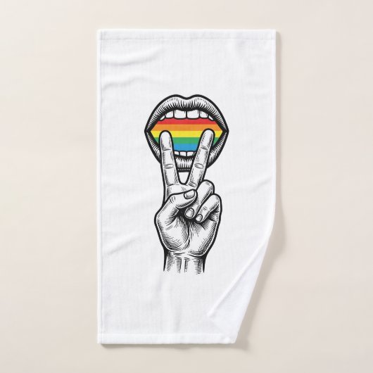 Chemise vectorielle de fierté de la main de la pai (Serviette à main)