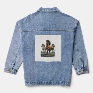 Chemise vectorielle occidentale de chevaux sauvage