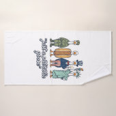 Chemise vectorielle vintage de l'alignement de l'o (Serviette de bain)