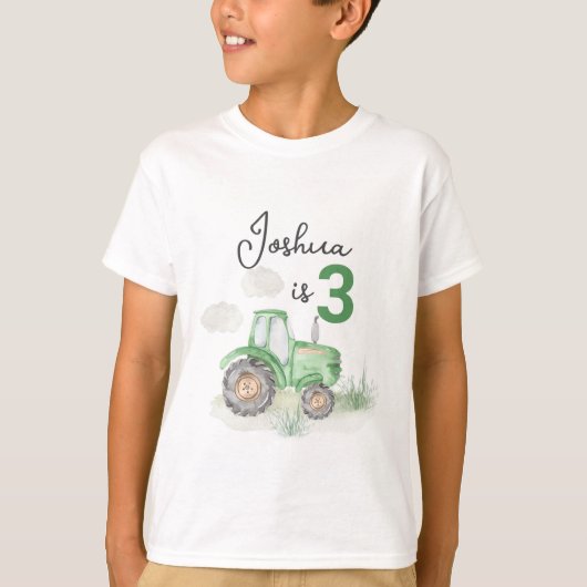 Chemise verte Thème T-Shirt - Fun de ferme (Devant)
