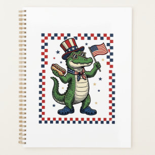 Chemise vintage avec drapeau de hot dog d'alligato