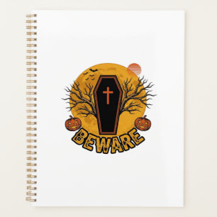 Chemise vintage Beware Halloween Coffin Pumpkin De