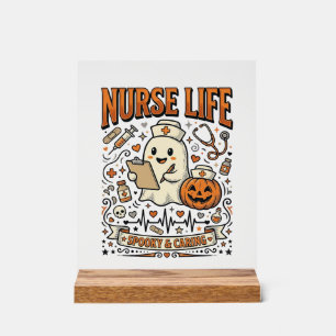 Chemise vintage citrouille fantôme Halloween Nurse
