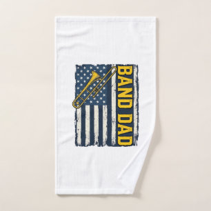 Chemise vintage drapeau américain trombone papa gr