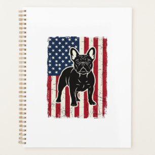 Chemise vintage drapeau patriotique Bouledogue Fra
