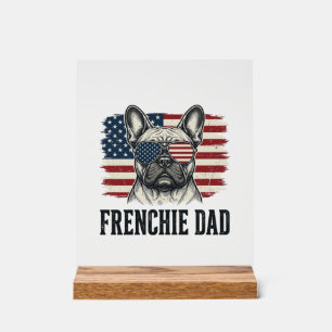 Chemise Vintage Frenchie Papa Bulldog Patriotique_