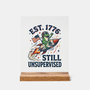 Chemise Vintage Frog Rocket Est 1776 Non Supervisé