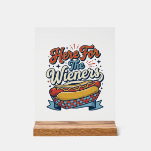 Chemise vintage hot dog Here For The Wieners_1