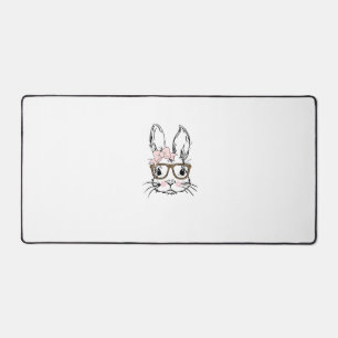 Chemise visage de lapin mignon Lunettes imprimées 