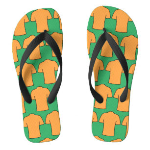 Chemises de football design en tongs orange