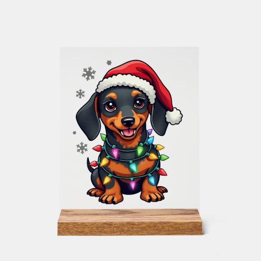 Chemises de Noël de l'arbre de chiens de teckel Ca (Recto)