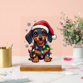 Chemises de Noël de l'arbre de chiens de teckel Ca (Mariage)