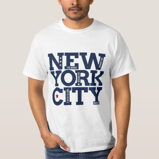 Chemises et vestes de New York City Typography (Devant)