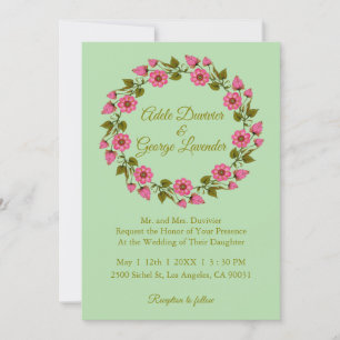Chemises florales roses I Faire-part de mariage