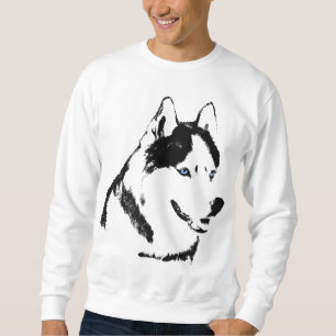 Chemises Husky Sled Dog Sweatshirt Wolf Dog Shirt