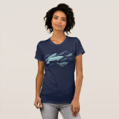 Chemises mignonnes d'art de baleine de T-shirt de (Devant entier)