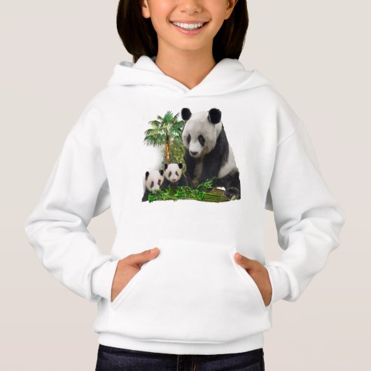 Chemises pour filles ours pandas (Devant)