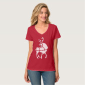 Chemises Reindeer de Noël T-shirts de vacances pou (Devant entier)